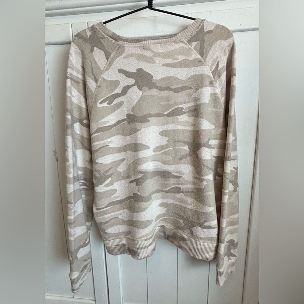 Rails Cream and Tan Camouflage Crew Neck Sweater - Picture 5 of 11